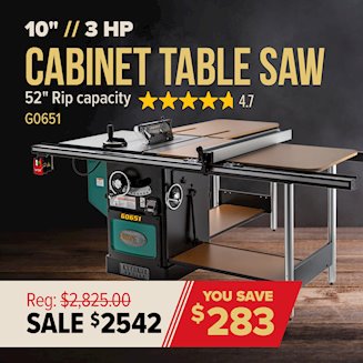 Banner for PPU-G0651-Cab Table Saw