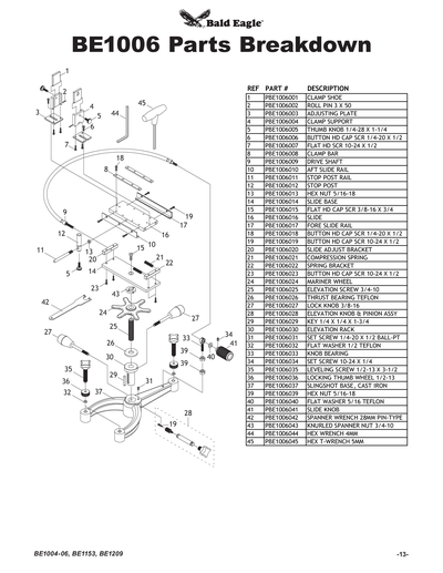 Part Diagram for BE1006