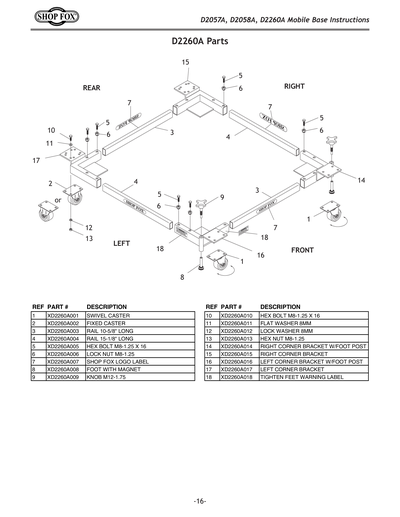 Part Diagram for D2260A