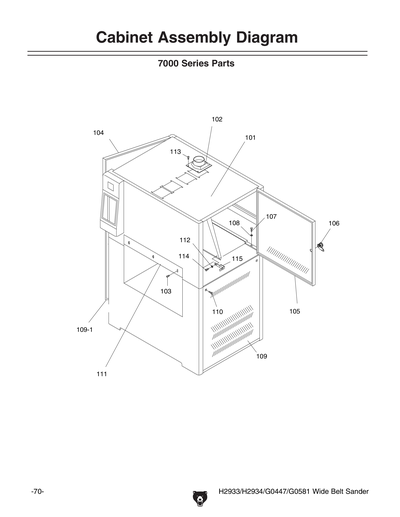 Parts for G0447 37