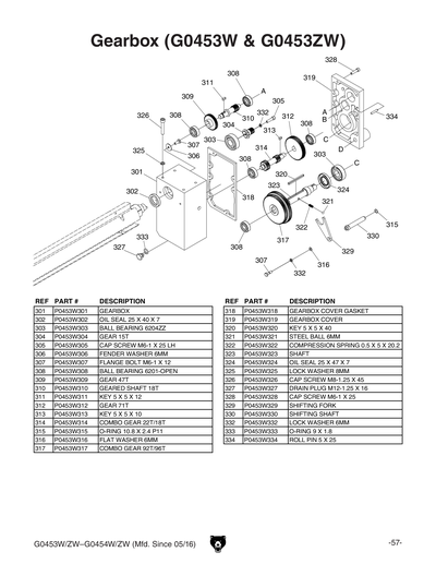 Part Diagram for G0453ZW