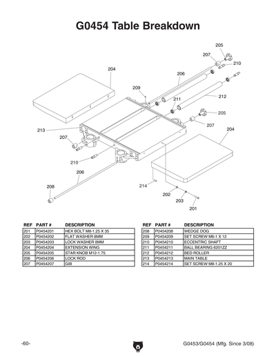 Part Diagram for G0454