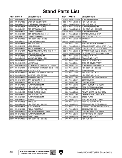 Part Diagram for G0454ZX