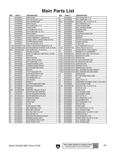 Part Diagram for G0458Z