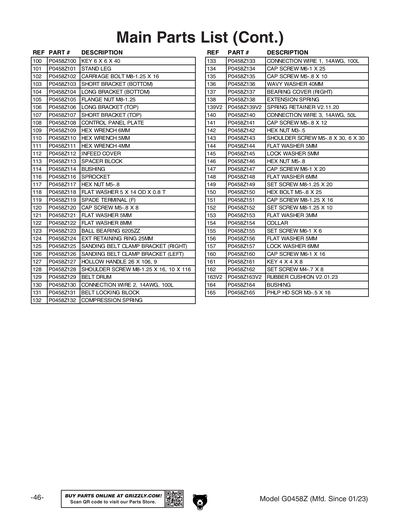 Part Diagram for G0458Z