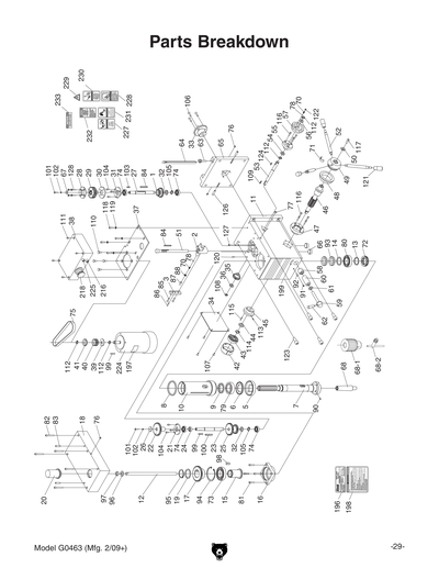 Part Diagram for G0463