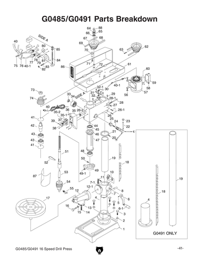 Part Diagram for G0491