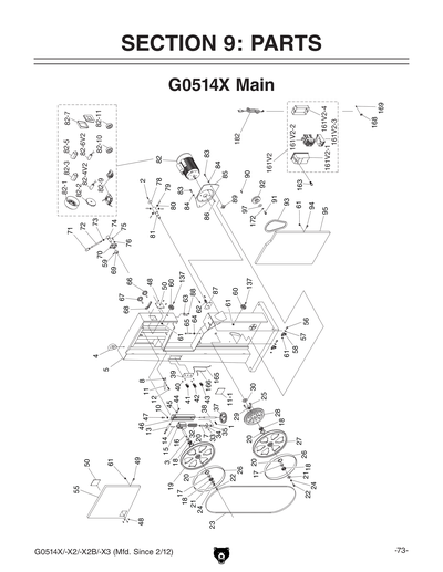 Part Diagram for G0514X