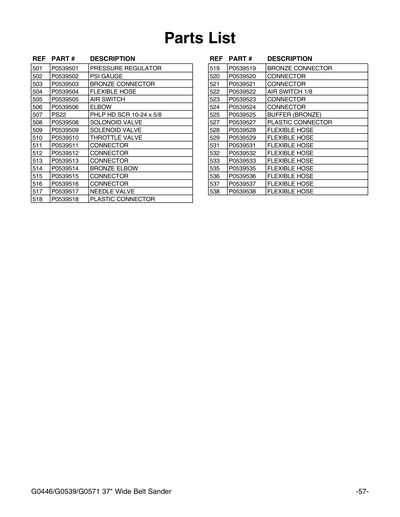 Part Diagram for G0539