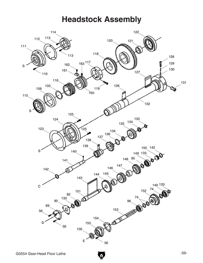 Parts for G0554 14