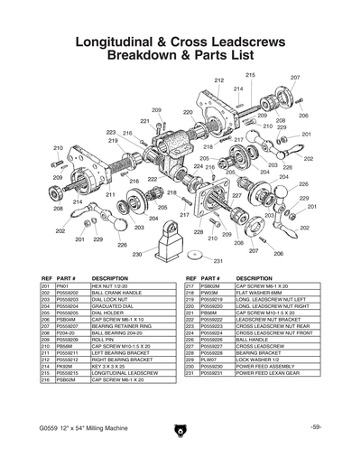 Part Diagram for G0559