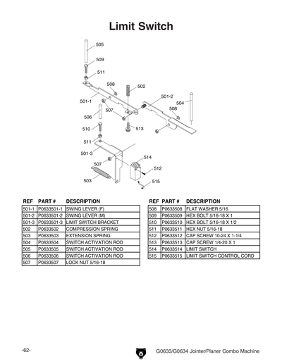 Part Diagram for G0633