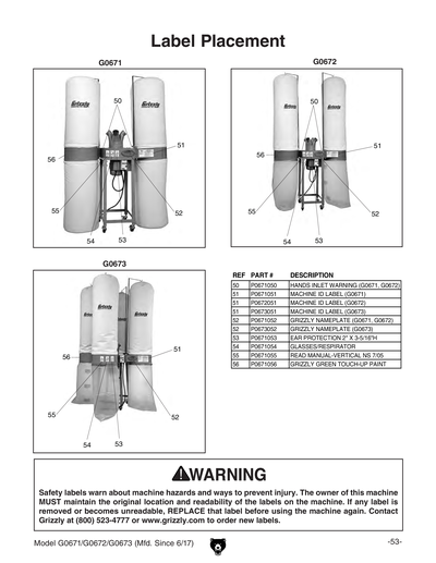 Part Diagram for G0673