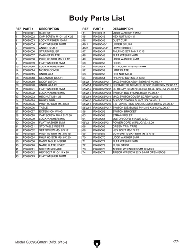 Part Diagram for G0690