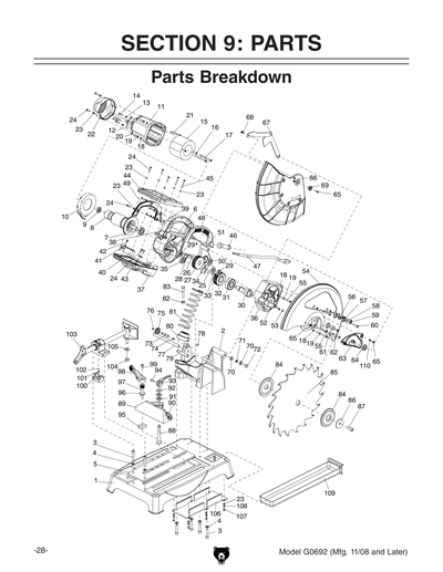 Part Diagram for G0692
