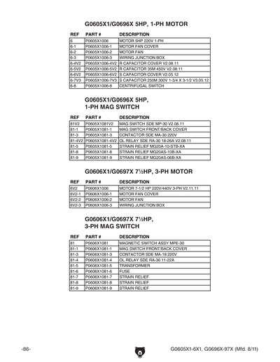 Part Diagram for G0697X