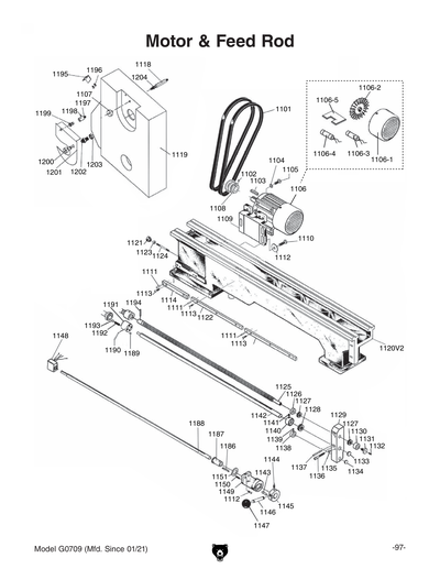 Parts for G0709 14