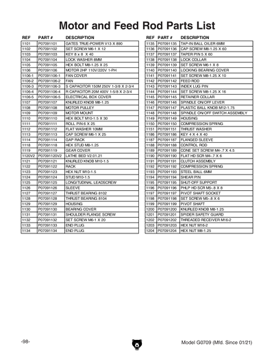 Part Diagram for G0709