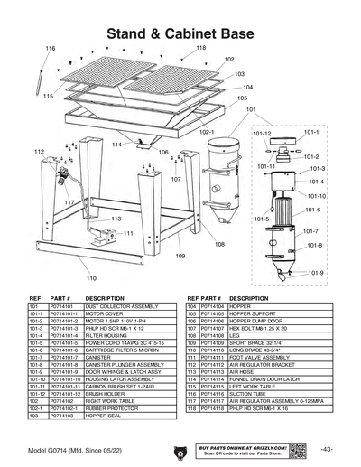 Part Diagram for G0714