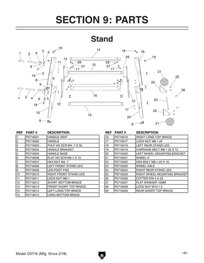 Part Diagram for G0716