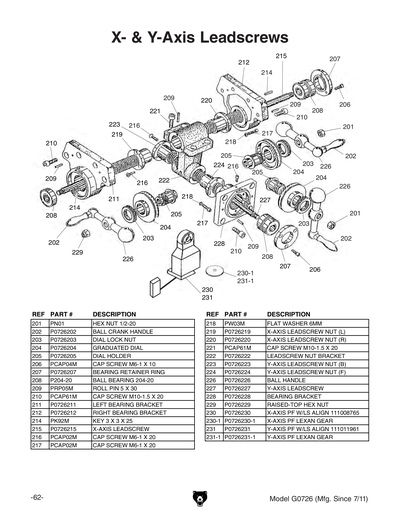 Part Diagram for G0726