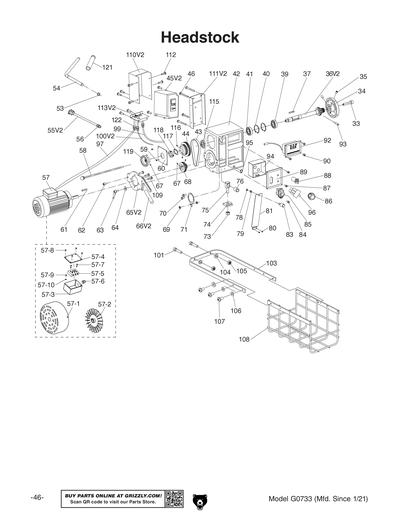 Part Diagram for G0733