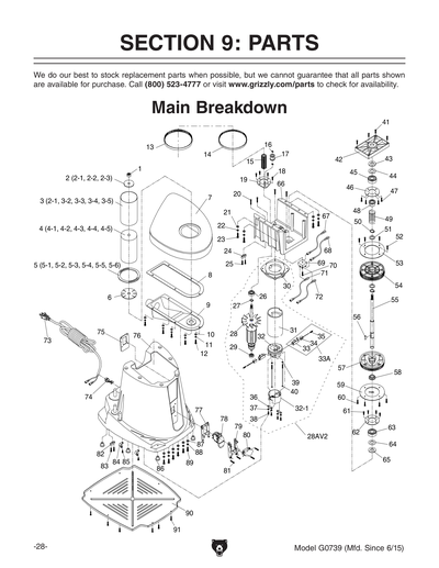 Part Diagram for G0739
