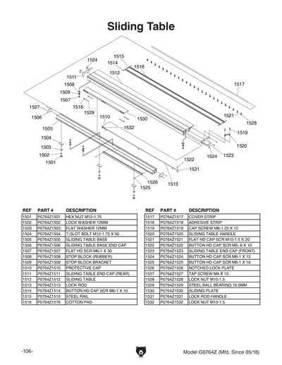 Part Diagram for G0764Z