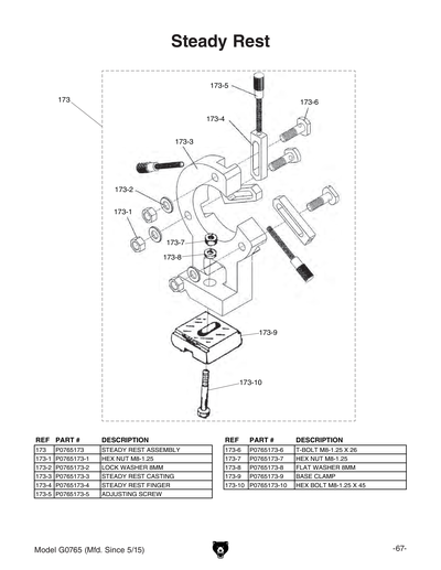 Part Diagram for G0765