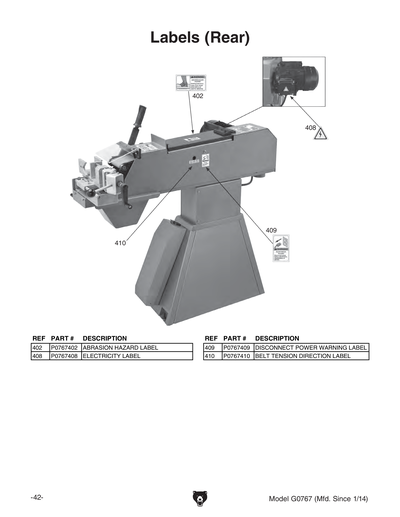 Part Diagram for G0767