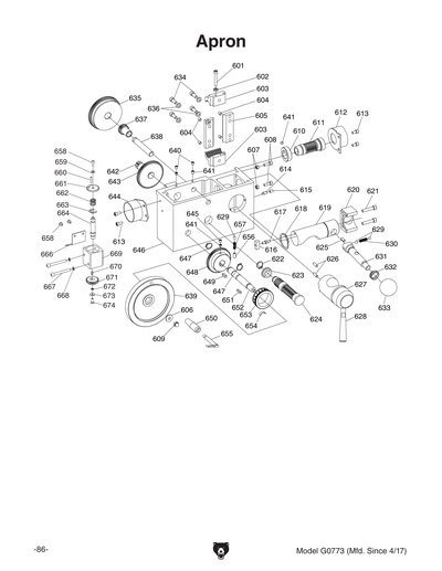 Part Diagram for G0773
