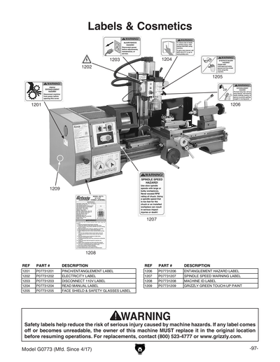Part Diagram for G0773