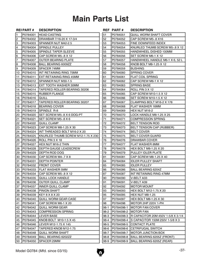 Part Diagram for G0784