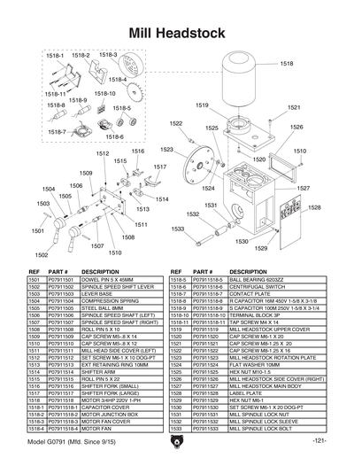 Part Diagram for G0791