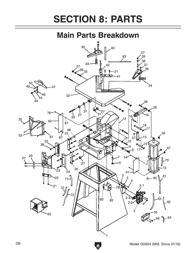 Part Diagram for G0804