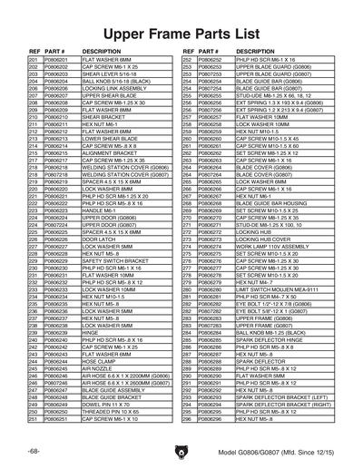 Part Diagram for G0806