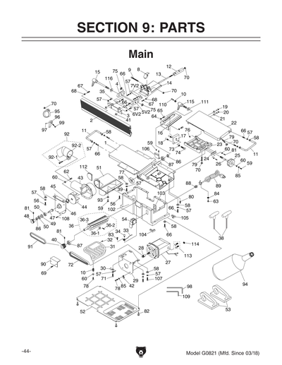 Part Diagram for G0821