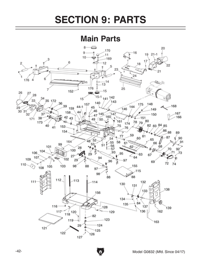 Part Diagram for G0832