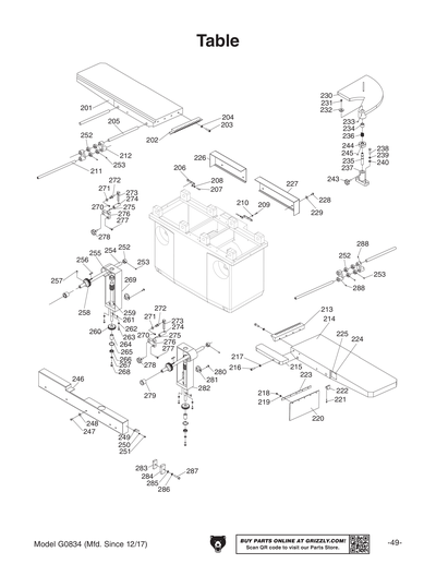 Part Diagram for G0834