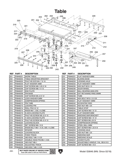 Part Diagram for G0846