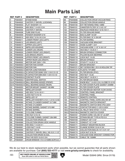 Part Diagram for G0849