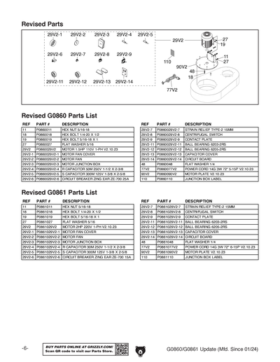 Part Diagram for G0860