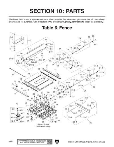 Part Diagram for G0870