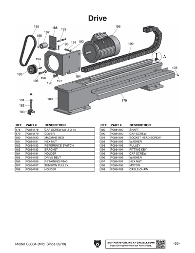 Part Diagram for G0884