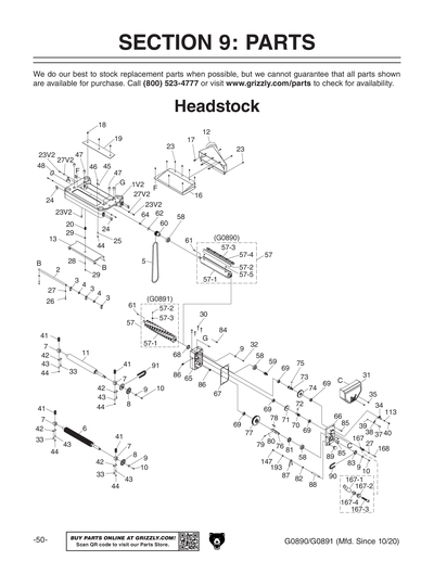 Part Diagram for G0890
