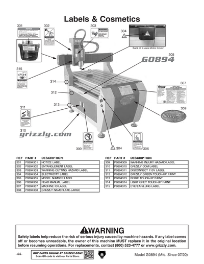 Part Diagram for G0894