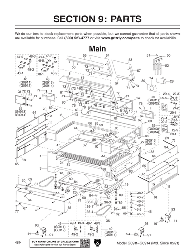 Part Diagram for G0913