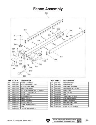 Part Diagram for G0941