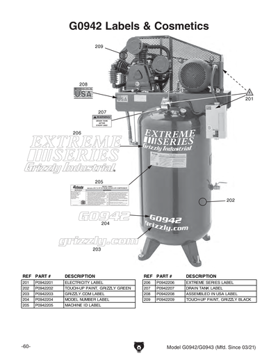Part Diagram for G0943