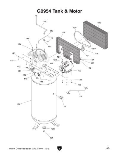 Part Diagram for G0957